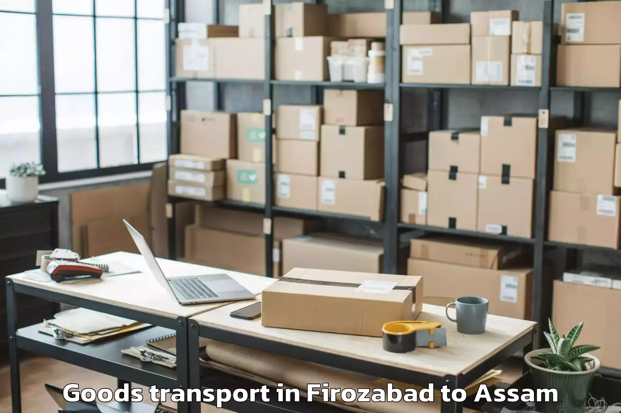 Reliable Firozabad to Hajo Goods Transport